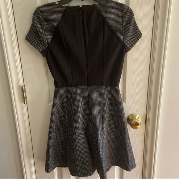 J Crew Checkered Flutter Dress wool blend F5923 - Picture 6 of 13